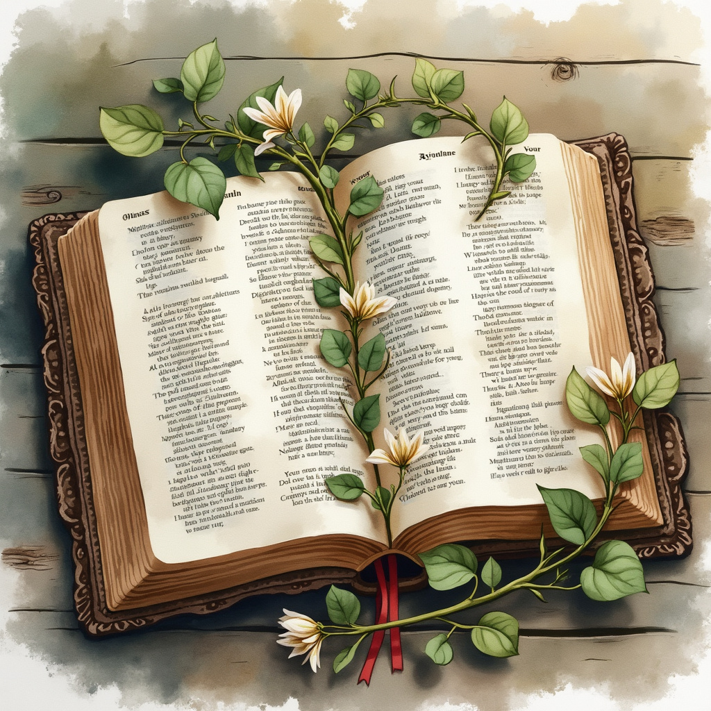 Bible with flowers 2