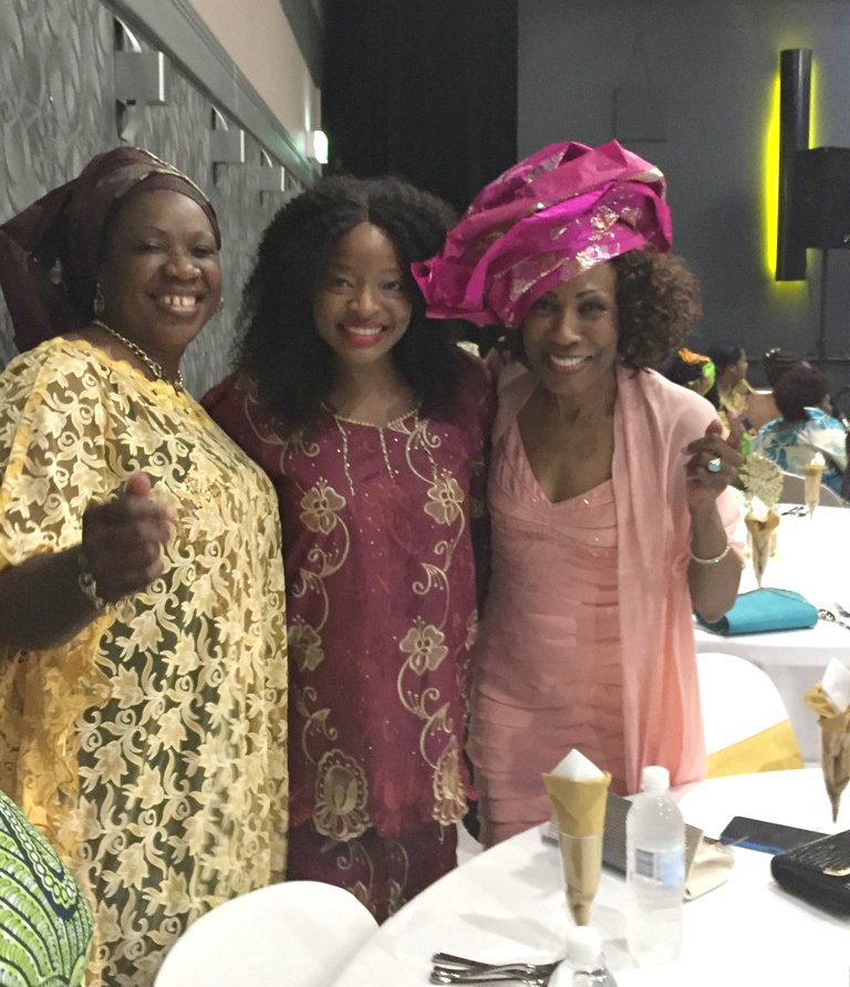 Fadzi of the Whande Group, with a grant from the U.S. State Department, sponsored Wambui's 'I Am Domestic Violence' show in Australia. On her first night in Australia, Wambui was invited to an African wedding party. The lady in yellow made the hat for her. The Australian dates were November 12 through November 25, 2015.